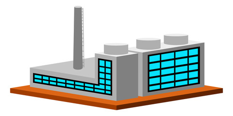 Isolated energy plant image. Vector illustration design
