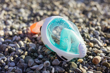 Mask for snorkling on beach