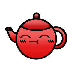 gradient shaded cartoon teapot