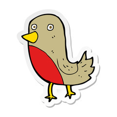 sticker of a cartoon robin