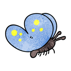 quirky hand drawn cartoon butterfly