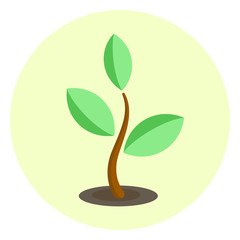 Simple plant bud icon