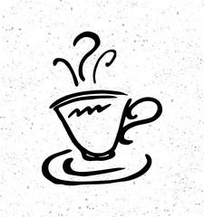 a cup of coffee in doodle style