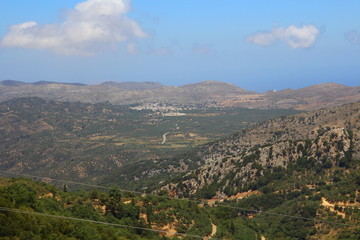 view of mountains in Greece