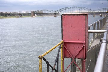 ship constructions on the embankment