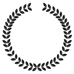 Isolated laurel wreath icon. Vector illustration design