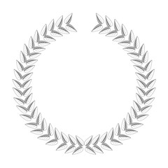 Isolated laurel wreath icon. Vector illustration design