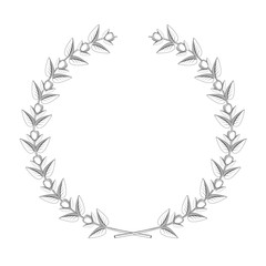 Isolated laurel wreath icon. Vector illustration design