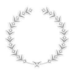 Isolated laurel wreath icon. Vector illustration design