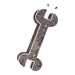 quirky retro illustration style cartoon spanner