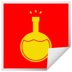 square peeling sticker cartoon science experiment