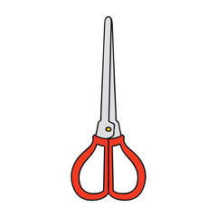 quirky hand drawn cartoon scissors