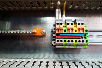 Ground Bus Bar and group of terminal connections