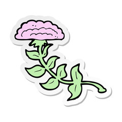 sticker of a cartoon flower