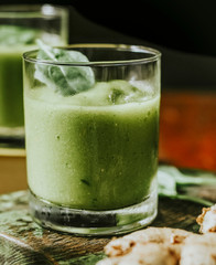 Vegan vegetable and ginger smoothie