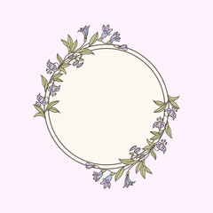 Botanical floral mockup illustration