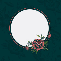 Floral vintage frame