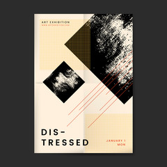 Abstract distressed design poster