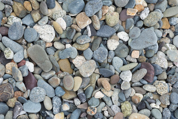 Cobblestone background on the beach