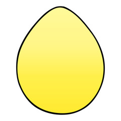 quirky gradient shaded cartoon egg