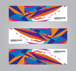 Vector abstract web banner template design. modern banner template