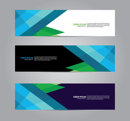 Vector abstract web banner template design. modern banner template