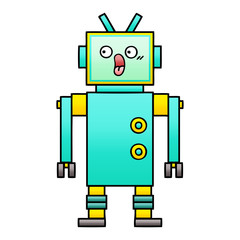 gradient shaded cartoon robot