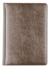 Old grunge notebook isolated on white background