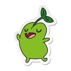 sticker cartoon kawaii cute sprouting bean
