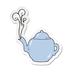 sticker of a cartoon teapot