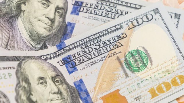 money background with american dollars, hundred dollars background. random moneys, economic and financial crisis