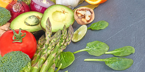 Vegetables food background.