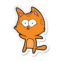 sticker of a cartoon cat