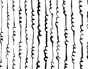 Brush grunge pattern. White and black vector.