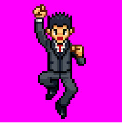 Obraz premium ビジネスマン01ジャンプ