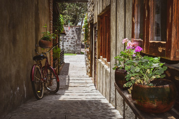 Bicicleta vintage en callejón