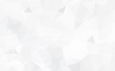 Obraz premium Abstract White Geometric Polygonal background molecule and communication. Connected lines with dots. Concept of the science, chemistry, biology, medicine, technology.