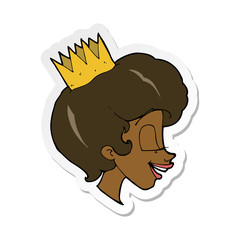 sticker of a cartoon princess