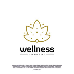 Wellness Logo Design Concept. Nature Leaf Logo Design Template Vector. Icon Symbol