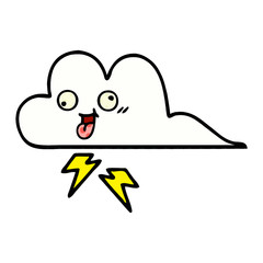 comic book style cartoon storm cloud