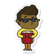sticker of a cartoon cool guy