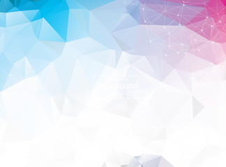 Abstract triangular blue background with polygonal abstract shapes