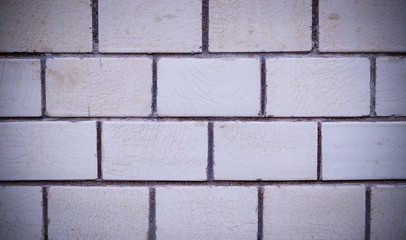 white decorative marble tiled brick wall with vignette. background, texture.