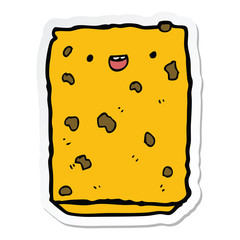 sticker of a cartoon biscuit