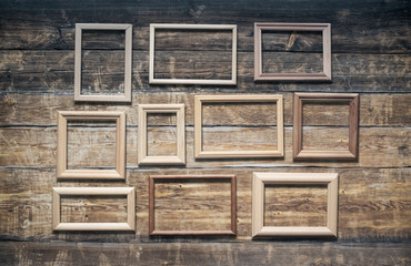 frames on old, wall