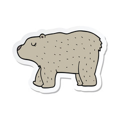 sticker of a cartoon bear