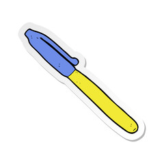 sticker of a cartoon pen