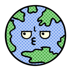comic book style cartoon planet earth