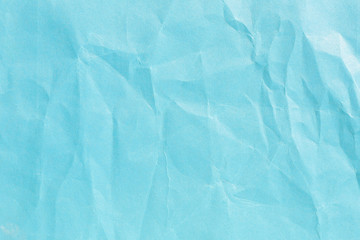 Crumpled blue paper texture