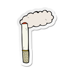 sticker of a cartoon cigarette